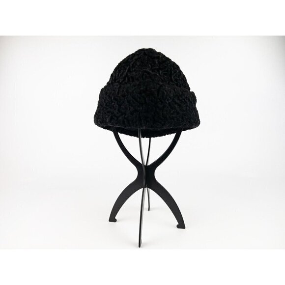Adam Meldrum & Anderson Black Boiled Wool Hat with Ear Covers Size M Winter Cap main image 13